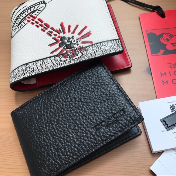 ❤️ 🐭 Coach Disney Mickey Mouse X Keith Haring 3 In 1 Wallet - Picture 12 of 16